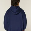 Boxy Zip-Up Number Graphic Hoodie Boxy Zip-Up Number Graphic Hoodie