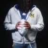 Boxy Zip-Up University of Michigan Wolverines Graphic Hoodie Boxy Zip-Up University of Michigan Wolverines Graphic Hoodie