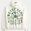 Boxy Zip-Up University of Notre Dame Fighting Irish Graphic Hoodie Boxy Zip-Up University of Notre Dame Fighting Irish Graphic Hoodie