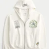 Boxy Zip-Up University of Notre Dame Fighting Irish Graphic Hoodie Boxy Zip-Up University of Notre Dame Fighting Irish Graphic Hoodie