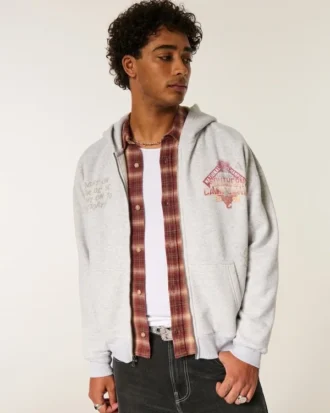 Boxy Zip-Up University of Southern California Trojans Graphic Hoodie Boxy Zip-Up University of Southern California Trojans Graphic Hoodie