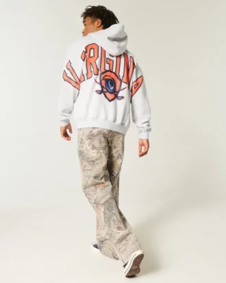 Boxy Zip-Up University of Virginia Graphic Hoodie Boxy Zip-Up University of Virginia Graphic Hoodie