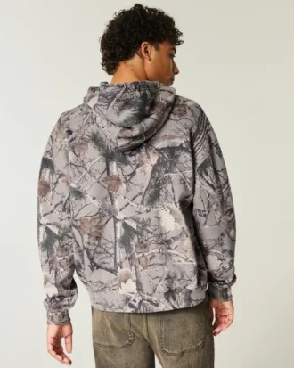 Boxy Zip-Up Villanova Wildcats Graphic Camo Hoodie Boxy Zip-Up Villanova Wildcats Graphic Camo Hoodie