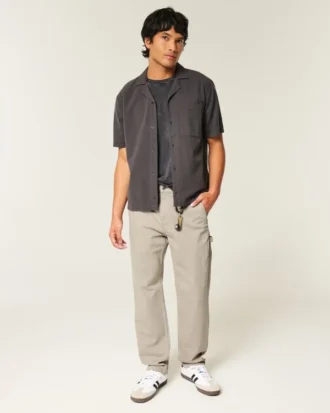 Broderede løse malerjeans