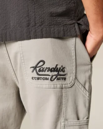 Broderede løse malerjeans