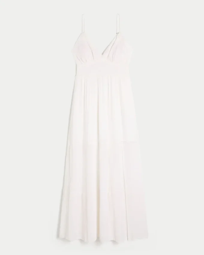 Broderet maxi-kjole Broderet maxi-kjole
