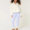 Broderet sherpa-fleecejakke Broderet sherpa-fleecejakke