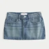 Broderet stjerne-lomme denim mini-skort Broderet stjerne-lomme denim mini-skort