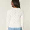 Cardigan med hulmønster
