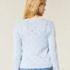 Cardigan med hulmønster