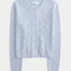 Cardigan med hulmønster