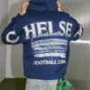 Chelsea Football Club grafisk hættetrøje med lynlås