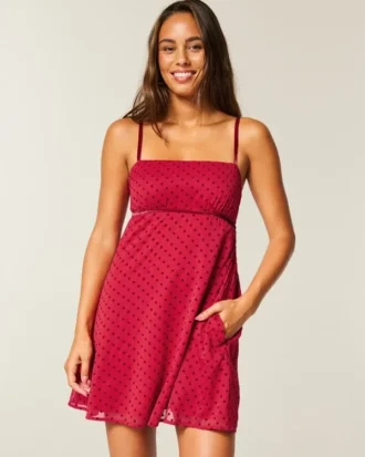 Chiffon Babydoll Mini-kjole