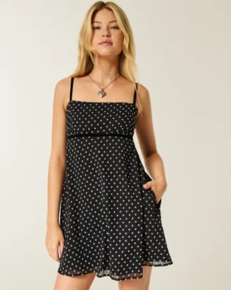 Chiffon Babydoll Mini-kjole