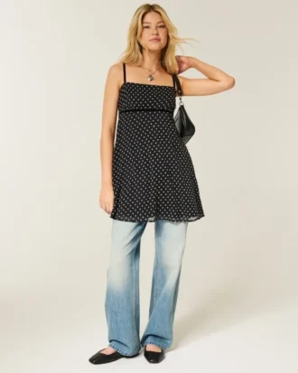 Chiffon Babydoll Mini-kjole