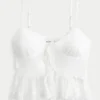 Chiffon-camisole med flæser Chiffon-camisole med flæser