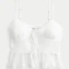 Chiffon-camisole med flæser Chiffon-camisole med flæser