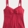 Chiffon-tanktop med blondekant Chiffon-tanktop med blondekant