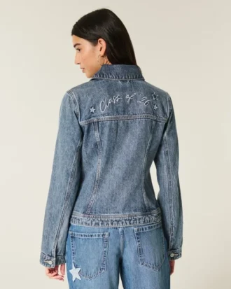 Class of ’26 grafisk denimjakke