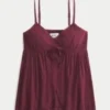 Crinkle Shine Flyaway Babydoll Top Crinkle Shine Flyaway Babydoll Top