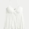Crinkle Shine Flyaway Babydoll Top Crinkle Shine Flyaway Babydoll Top