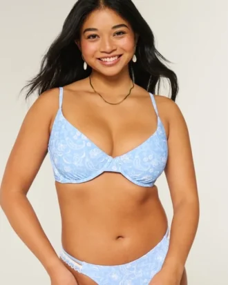 Curvy bh med bøjle og dyb udskæring