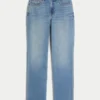 Curvy højtaljede jeans i medium vask med lige ben Curvy højtaljede jeans i medium vask med lige ben
