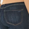 Curvy højtaljede jeansleggings i mørk vask