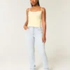 Curvy højtaljede, lysvaskede, lige jeans Curvy højtaljede, lysvaskede, lige jeans