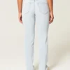 Curvy højtaljede, lysvaskede, lige jeans Curvy højtaljede, lysvaskede, lige jeans