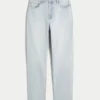Curvy højtaljede, lysvaskede, lige jeans Curvy højtaljede, lysvaskede, lige jeans