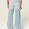 Curvy lavtaljet baggy jeans i lys vask Curvy lavtaljet baggy jeans i lys vask