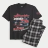 Dale Earnhardt NASCAR grafisk T-shirt og flannel pyjamasbukser Dale Earnhardt NASCAR grafisk T-shirt og flannel pyjamasbukser