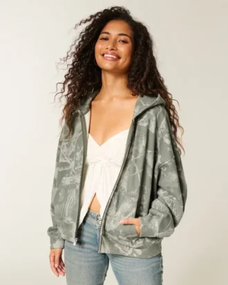 Den nemmeste camouflage-hoodie med lynlås