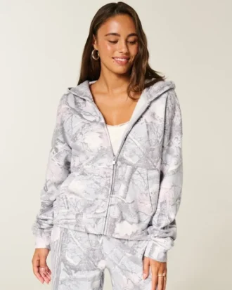 Den nemmeste camouflage-hoodie med lynlås