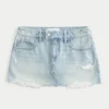Denim mini-skort