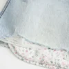 Denim mini-skort