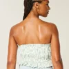 Easy Crop stropløs tube-top med blondeindsats Easy Crop stropløs tube-top med blondeindsats