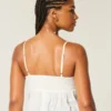 Easy Embroidered Shine Babydoll Top Easy Embroidered Shine Babydoll Top