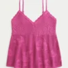 Easy Needlepoint-Style Halter Babydoll Cami