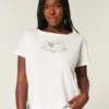 Easy Ribbon Tie-Back Heart Graphic Tee