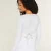 Easy Tie-Back Henley Babydoll Top