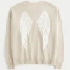 Easy Wings Graphic Crew Sweater Easy Wings Graphic Crew Sweater