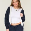Faux fur-foret fleece-cardigan uden lukning Faux fur-foret fleece-cardigan uden lukning