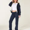 Faux fur-foret fleece-cardigan uden lukning Faux fur-foret fleece-cardigan uden lukning