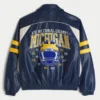 Faux læder University of Michigan Wolverines grafisk jakke Faux læder University of Michigan Wolverines grafisk jakke