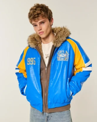 Faux Leather UCLA Bruins Graphic Jacket Faux Leather UCLA Bruins Graphic Jacket