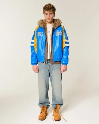 Faux Leather UCLA Bruins Graphic Jacket Faux Leather UCLA Bruins Graphic Jacket