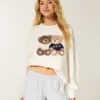 Flanellshorts med flæser