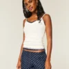 Flanellshorts med flæser